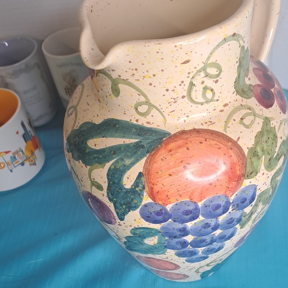 Colorful Ceramic Fruit Pitcher - Picture 5 of 7